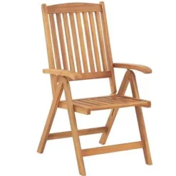 Beliani JAVA - Tuinset voor 6 - Lichte houtkleur/Wit - Acaciahout Clearance