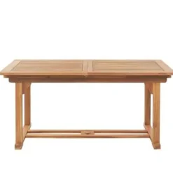 Beliani JAVA - Tuinset voor 6 - Lichte houtkleur/Wit - Acaciahout Clearance