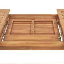 Beliani JAVA - Tuinset voor 6 - Lichte houtkleur/Wit - Acaciahout Clearance