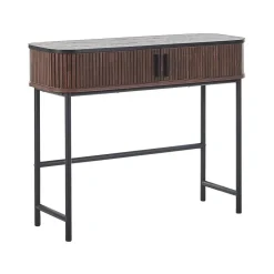 Beliani JOSE - Consoletafel - Donkere houtkleur - Vezelplaat Outlet