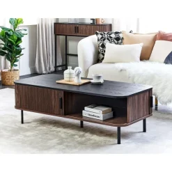 Beliani JOSE - Salontafel - Donkerhout - MDF Outlet