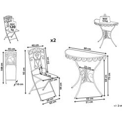 Leen Bakker JUINA - Bistroset - Lichtbeige - IJzer Sale