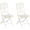 Leen Bakker JUINA - Set van 2 tuinstoelen - Lichtbeige - IJzer Hot