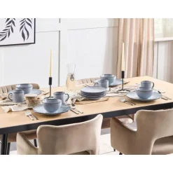 Leen Bakker JUNIPER - Kom set van 4 - Lichtblauw - Steengoed Discount