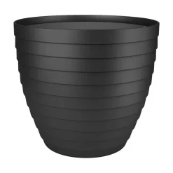Juypal Hogar Plantenpot - zwart - kunststof - D25 x H22,3 cm Outlet