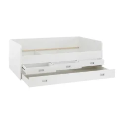 Emob Kajuitbed Arkea 120x200 met 3 lades - wit