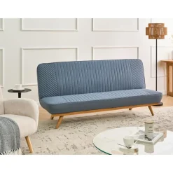 Leen Bakker KALFAFELL - Slaapbank - Blauw - Polyester Discount