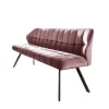 Kalfort Eetkamerbank Kelly velvet roze 190x59x84cm Hot