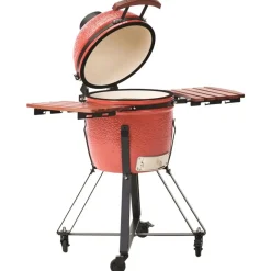 Leen Bakker KAMADO - Houtskoolgrill - Rood - Keramiek Online