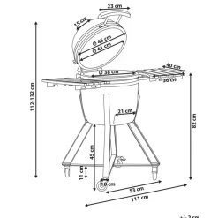 Leen Bakker KAMADO - Houtskoolgrill - Rood - Keramiek Online