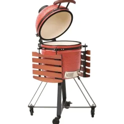 Leen Bakker KAMADO - Houtskoolgrill - Rood - Keramiek Online