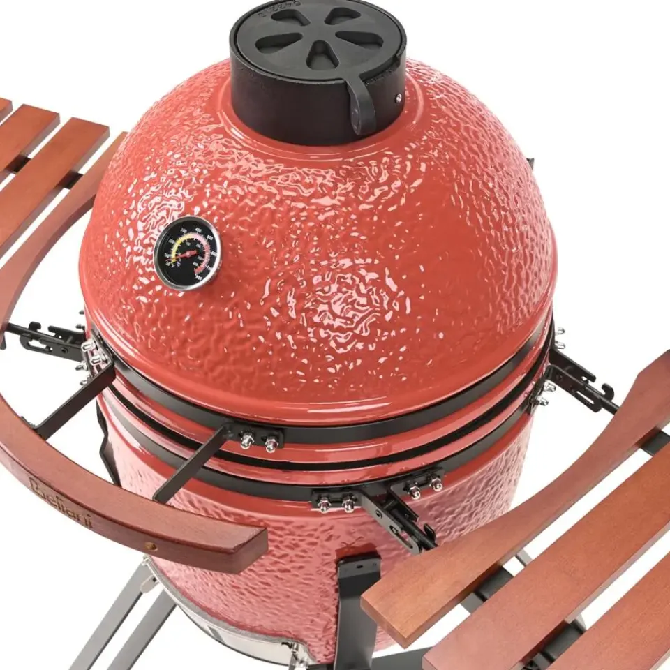 Leen Bakker KAMADO - Houtskoolgrill - Rood - Keramiek Online