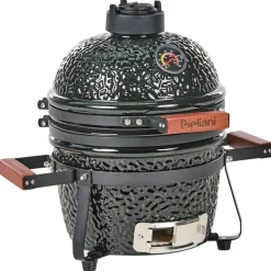 Leen Bakker KAMADO - Mini houtskoolgrill - Zwart - Keramiek