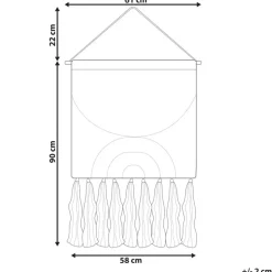 Beliani KAMALIA - Wanddecoratie - Oranje - Katoen