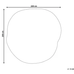 Leen Bakker KANRACH - Vloerkleed - Roze - 200 x 200 cm - Viscose