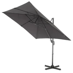 ACAZA Kantelbare Zweefparasol 250x250 cm, Vierkant Zeil - Donker Grijs New
