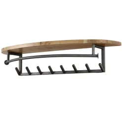 Giga Living Kapstok Acaciahout - 8-Haken - 100x30x20cm - Round Outlet