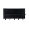 Livingfurn Kapstok Mangohout Zwart - 17x70x32cm - Kapstok Brix Caro Clearance