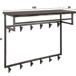 Giga Living Kapstok Yucon Hoog 12 Haken Hoedenplank Hot