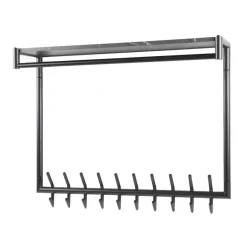 Giga Living Kapstok Zwart Metaal - 20-Haaks - 100x27x80cm - Roede Hot