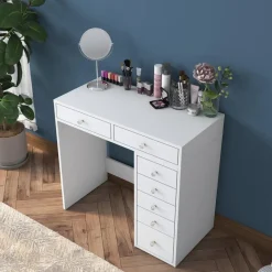 Arabic House Kaptafel Wit Hout - 90x44,5x81,6cm - Beyas Hot