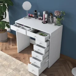 Arabic House Kaptafel Wit Hout - 90x44,5x81,6cm - Beyas Hot