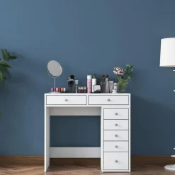 Arabic House Kaptafel Wit Hout - 90x44,5x81,6cm - Beyas Hot