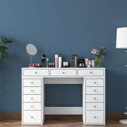 Arabic House Kaptafel Wit Hout - 120x44,5x81,6cm - Beyas Hot