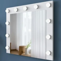 Arabic House Kaptafel Wit/Glas - Incl. Spiegel - 120x44,5x79,8cm - Beyas Clearance