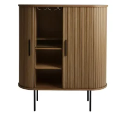 Giga Living Kast Donker Eikenhout - Incl Glazenrek - 118cm - Nola