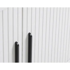 Giga Living Kast Metaal Eikenhout Wit - 100x40x118cm - Nola