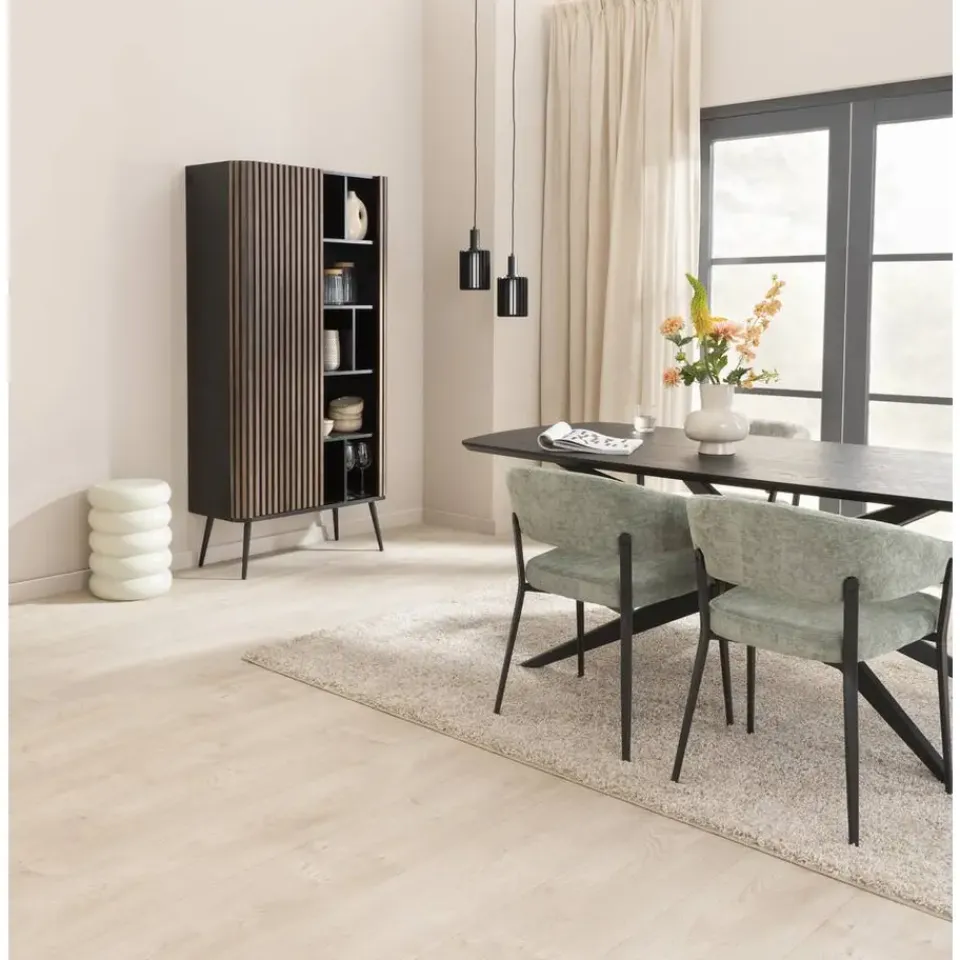 Leen Bakker Kast Patrick - walnoot - 180x90x40 cm