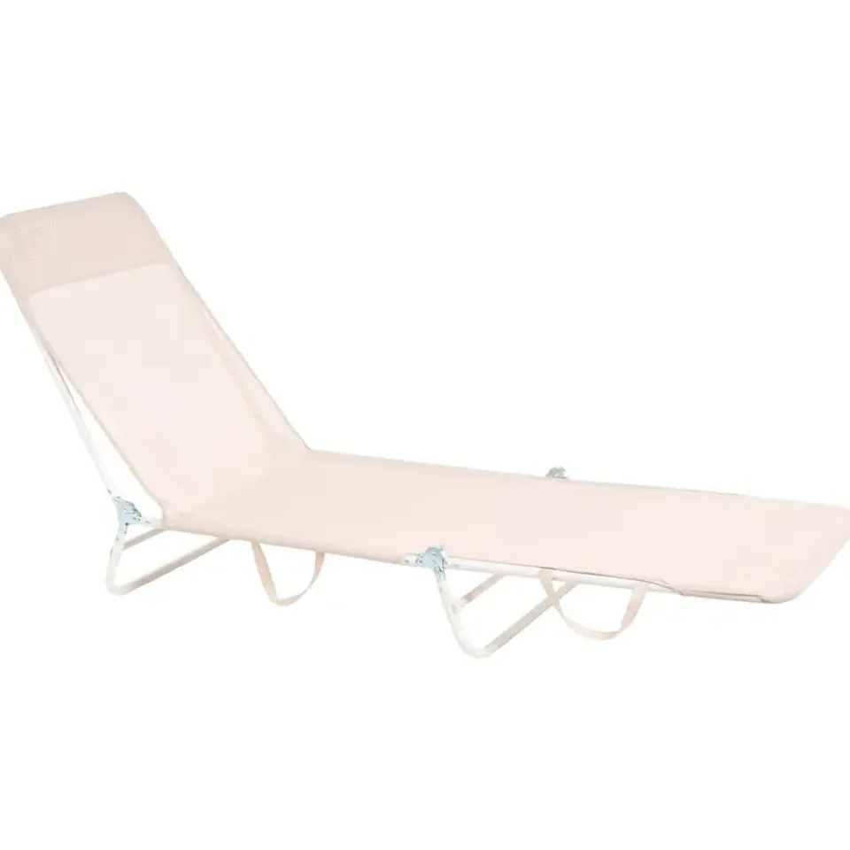 Leen Bakker KASTORIA - Ligstoel - Beige - Mesh Outlet