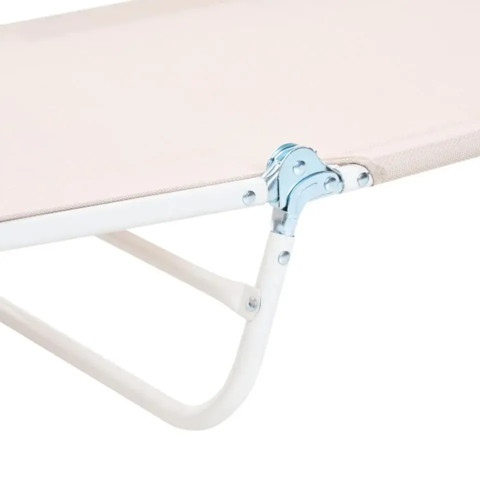 Leen Bakker KASTORIA - Ligstoel - Beige - Mesh Outlet