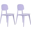 Leen Bakker KATTAVIA - Tuinstoel set van 2 - Violet - Polypropyleen Outlet