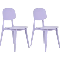 Leen Bakker KATTAVIA - Tuinstoel set van 2 - Violet - Polypropyleen Outlet