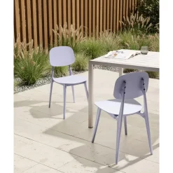 Leen Bakker KATTAVIA - Tuinstoel set van 2 - Violet - Polypropyleen Outlet