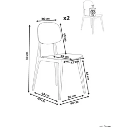 Leen Bakker KATTAVIA - Tuinstoel set van 2 - Violet - Polypropyleen Outlet