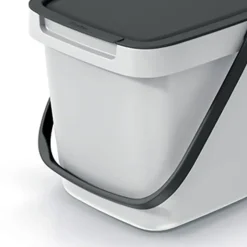 Keden GFT aanrecht afvalbak - creme wit - 6L - 20 x 26 x 20 cm