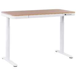 Beliani KENLY - Verstelbaar bureau - Wit - 120 cm - Vezelplaat Online