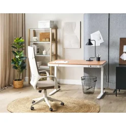 Beliani KENLY - Verstelbaar bureau - Wit - 120 cm - Vezelplaat Online