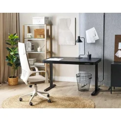 Beliani KENLY - Verstelbaar bureau - Zwart - 120 cm - Vezelplaat New