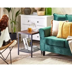 Beliani KENNER - Bijzettafel - Zwart - Vezelplaat Hot