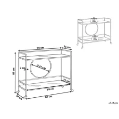 Beliani KERRY - Keukentrolley - Goud - IJzer Online