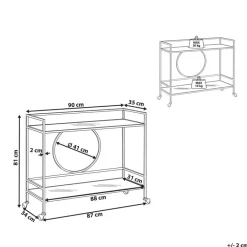 Beliani KERRY - Keukentrolley - Goud - IJzer Online