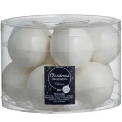 Leen Bakker Kerstballen, 10 stuks - wit - Ø6 cm Hot