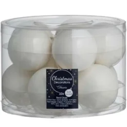 Leen Bakker Kerstballen, 10 stuks - wit - Ø6 cm Hot