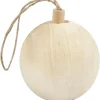 Merkloos Kerstboom decoratie bal - van licht hout - 6,4 cm Hot