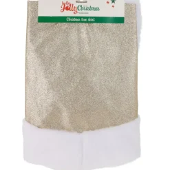 Merkloos Kerstboomrok - champagne goud - metallic - D90 cm - polyester Discount