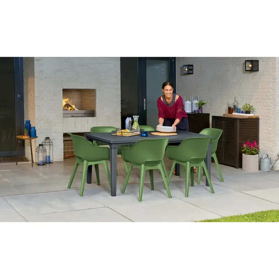 Keter Akola Tuinstoelen - 2 stuks -56.5x55x80cm - Olijf Groen Outlet